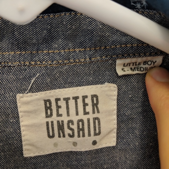 Boys Button Down Palm Tree Shirt - Picture 4 of 4